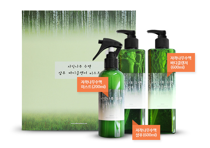 자작나무수액 바디클렌저(600ml)
자작나무수액 샴푸(600ml)
자작나무수액 미스트(200ml)